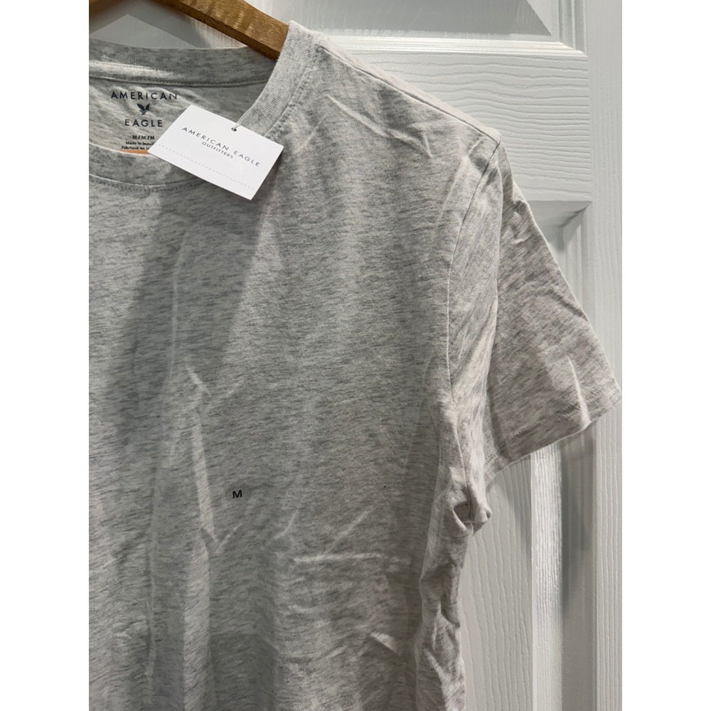 American Eagle Grey Heather Crewneck Cotton Short Sleeve T-Shirt Medium NWT